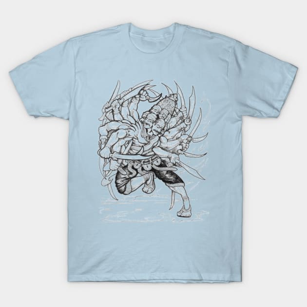 asura20hands T-Shirt by rvbharmanju